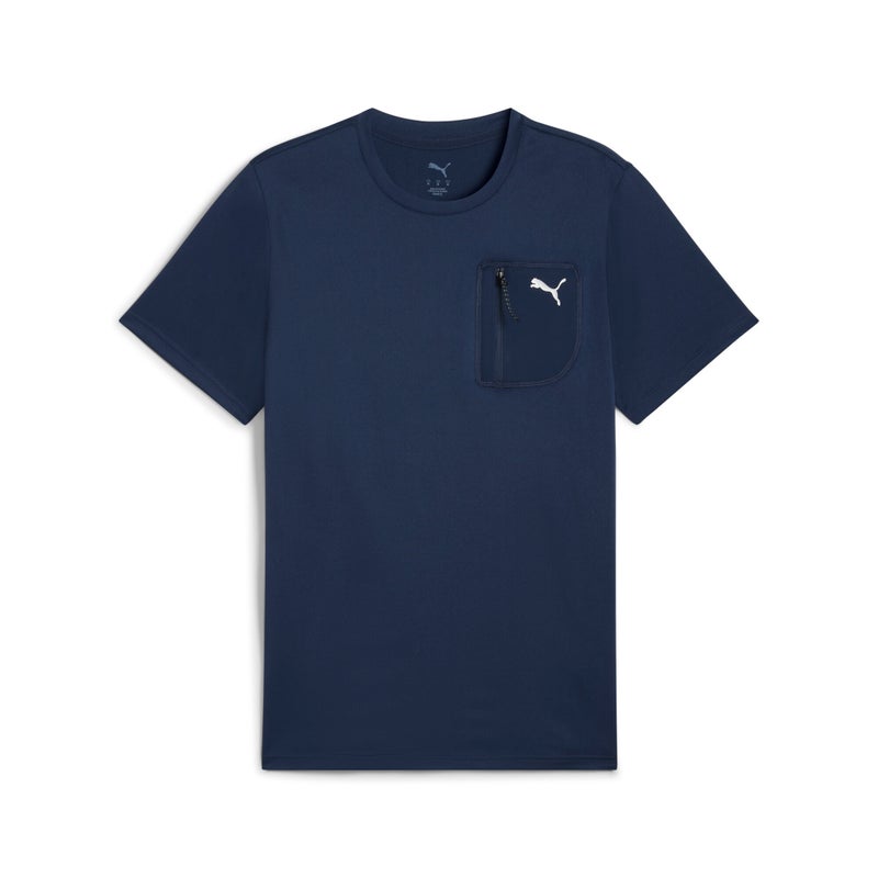 PUMA FLEX Pocket Mens Blue T-Shirt - Image 4